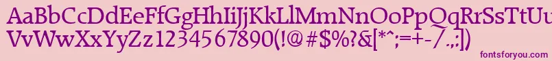 RaleighSerialRegularDb Font – Purple Fonts on Pink Background