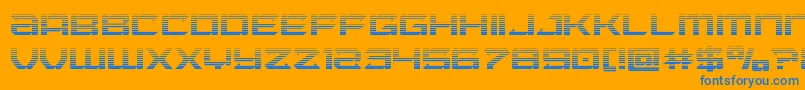 Laserwolfgrad Font – Blue Fonts on Orange Background