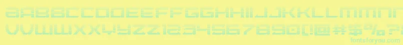 Laserwolfgrad Font – Green Fonts on Yellow Background