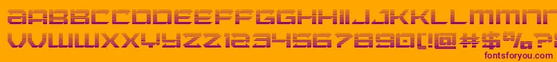 Laserwolfgrad Font – Purple Fonts on Orange Background
