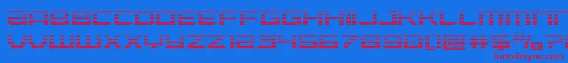 Laserwolfgrad Font – Red Fonts on Blue Background