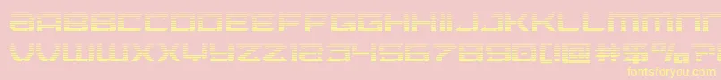 Laserwolfgrad Font – Yellow Fonts on Pink Background