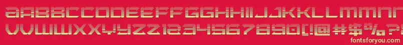 Laserwolfgrad Font – Yellow Fonts on Red Background