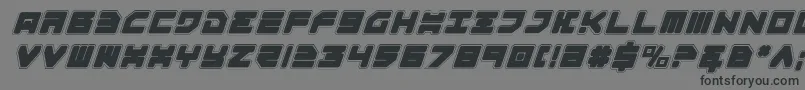 Шрифт Omega3ProItalic – чёрные шрифты на сером фоне