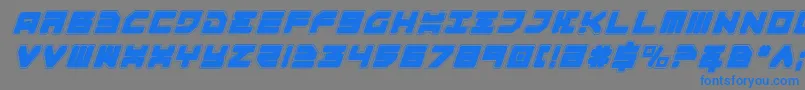 Omega3ProItalic Font – Blue Fonts on Gray Background