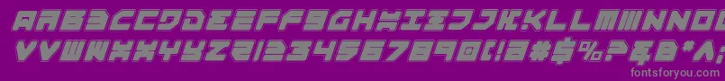 Шрифт Omega3ProItalic – серые шрифты на фиолетовом фоне