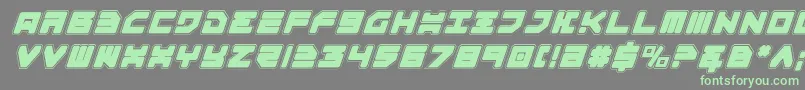 Omega3ProItalic Font – Green Fonts on Gray Background