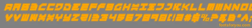 Omega3ProItalic Font – Orange Fonts on Gray Background