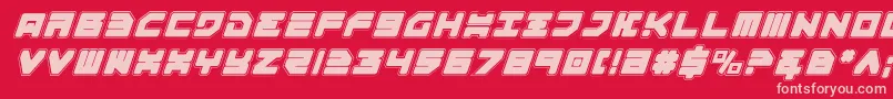 Omega3ProItalic Font – Pink Fonts on Red Background