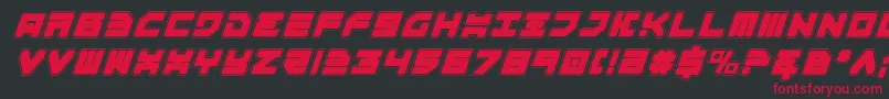Omega3ProItalic Font – Red Fonts on Black Background