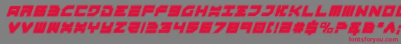 フォントOmega3ProItalic – 赤い文字の灰色の背景