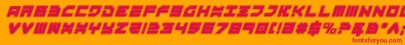 Omega3ProItalic Font – Red Fonts on Orange Background