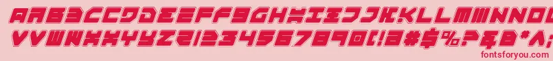 Omega3ProItalic Font – Red Fonts on Pink Background