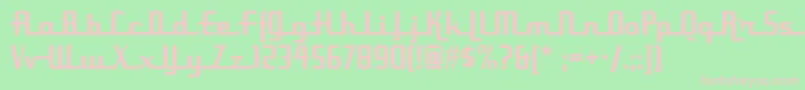 Uppenarmsnf Font – Pink Fonts on Green Background