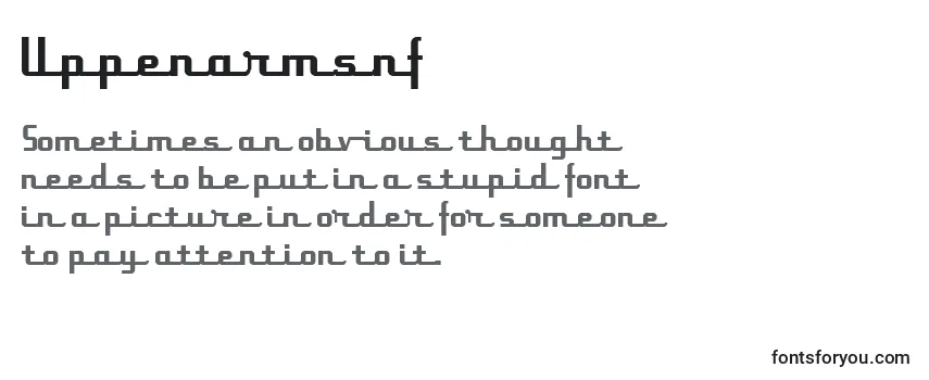 Review of the Uppenarmsnf Font