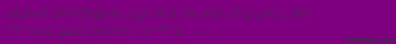 TheFabulousOrchestra Font – Black Fonts on Purple Background