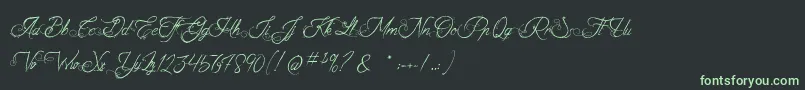 TheFabulousOrchestra Font – Green Fonts on Black Background