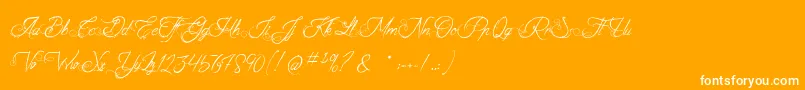 TheFabulousOrchestra Font – White Fonts on Orange Background