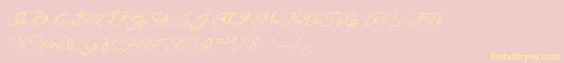 TheFabulousOrchestra Font – Yellow Fonts on Pink Background
