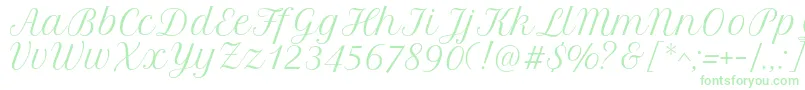 PetitformalscriptRegular Font – Green Fonts on White Background