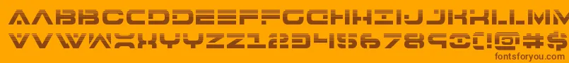 7thservicehalf Font – Brown Fonts on Orange Background
