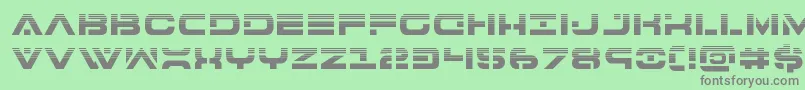 7thservicehalf Font – Gray Fonts on Green Background