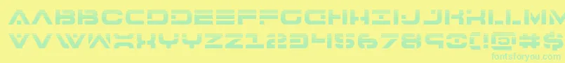7thservicehalf Font – Green Fonts on Yellow Background