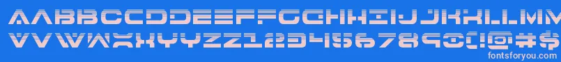 7thservicehalf Font – Pink Fonts on Blue Background