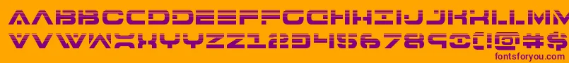 7thservicehalf Font – Purple Fonts on Orange Background