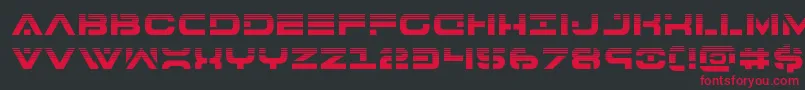 7thservicehalf Font – Red Fonts on Black Background