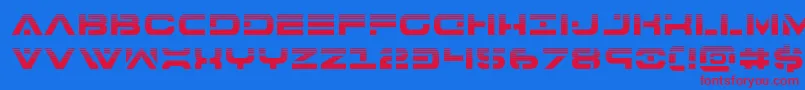 7thservicehalf Font – Red Fonts on Blue Background