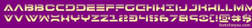 7thservicehalf Font – Yellow Fonts on Purple Background