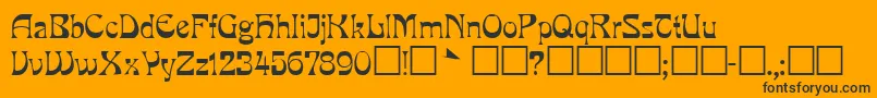 XmastextNormal Font – Black Fonts on Orange Background