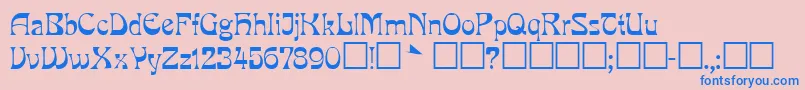 XmastextNormal Font – Blue Fonts on Pink Background