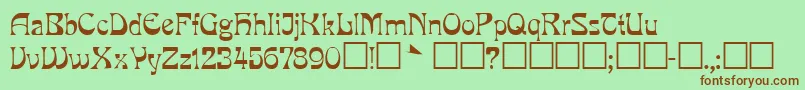 XmastextNormal Font – Brown Fonts on Green Background