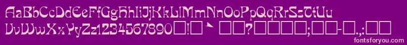 XmastextNormal Font – Pink Fonts on Purple Background