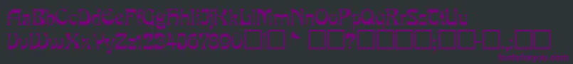 Fonte XmastextNormal – fontes roxas em um fundo preto