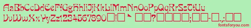 XmastextNormal Font – Red Fonts on Green Background