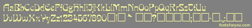 XmastextNormal Font – Yellow Fonts on Gray Background