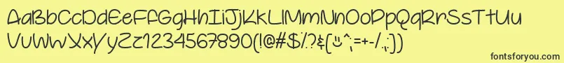 YoureSoCoolTtf Font – Black Fonts on Yellow Background