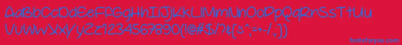 YoureSoCoolTtf Font – Blue Fonts on Red Background