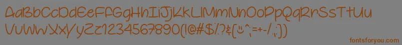 YoureSoCoolTtf Font – Brown Fonts on Gray Background