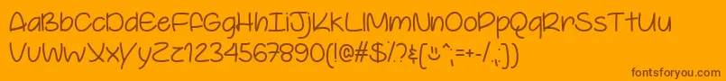 YoureSoCoolTtf Font – Brown Fonts on Orange Background