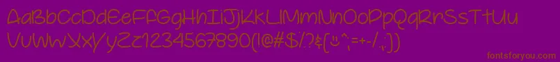 YoureSoCoolTtf Font – Brown Fonts on Purple Background
