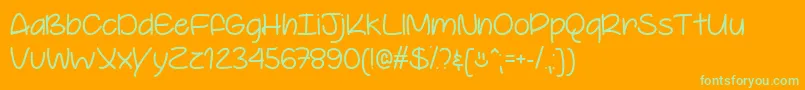 YoureSoCoolTtf Font – Green Fonts on Orange Background