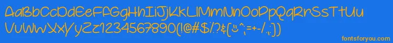 YoureSoCoolTtf Font – Orange Fonts on Blue Background