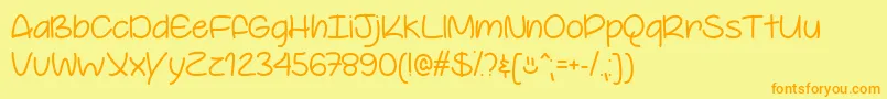 YoureSoCoolTtf Font – Orange Fonts on Yellow Background