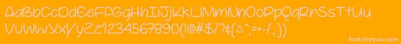 YoureSoCoolTtf Font – Pink Fonts on Orange Background