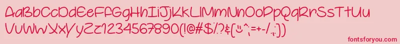 YoureSoCoolTtf Font – Red Fonts on Pink Background