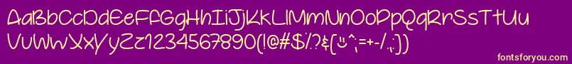 YoureSoCoolTtf Font – Yellow Fonts on Purple Background